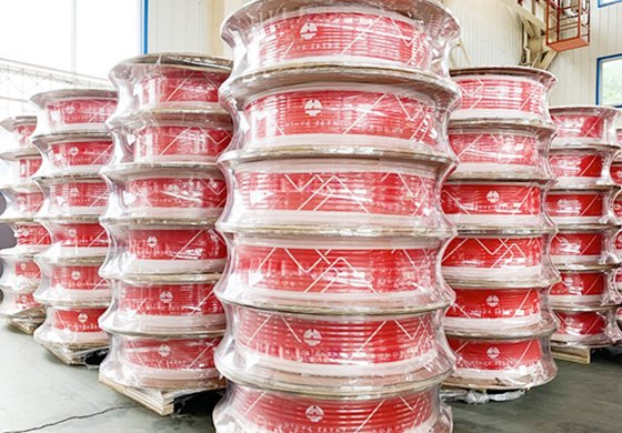With unit weight 120kgs or more and packed individually by reel ,6-7 coils packed by one pallet